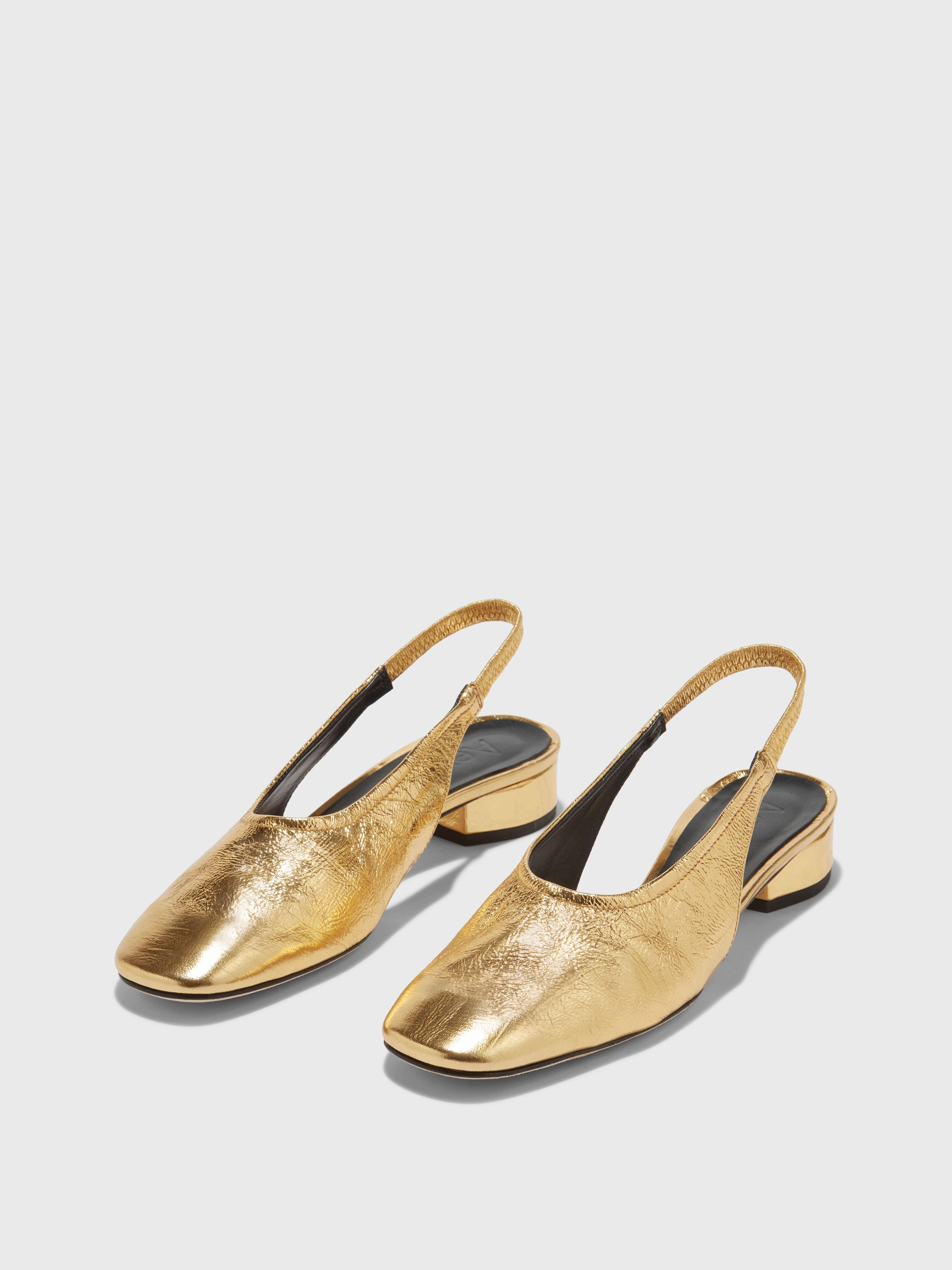 Dua Laminated Leather Slingback Durable Look