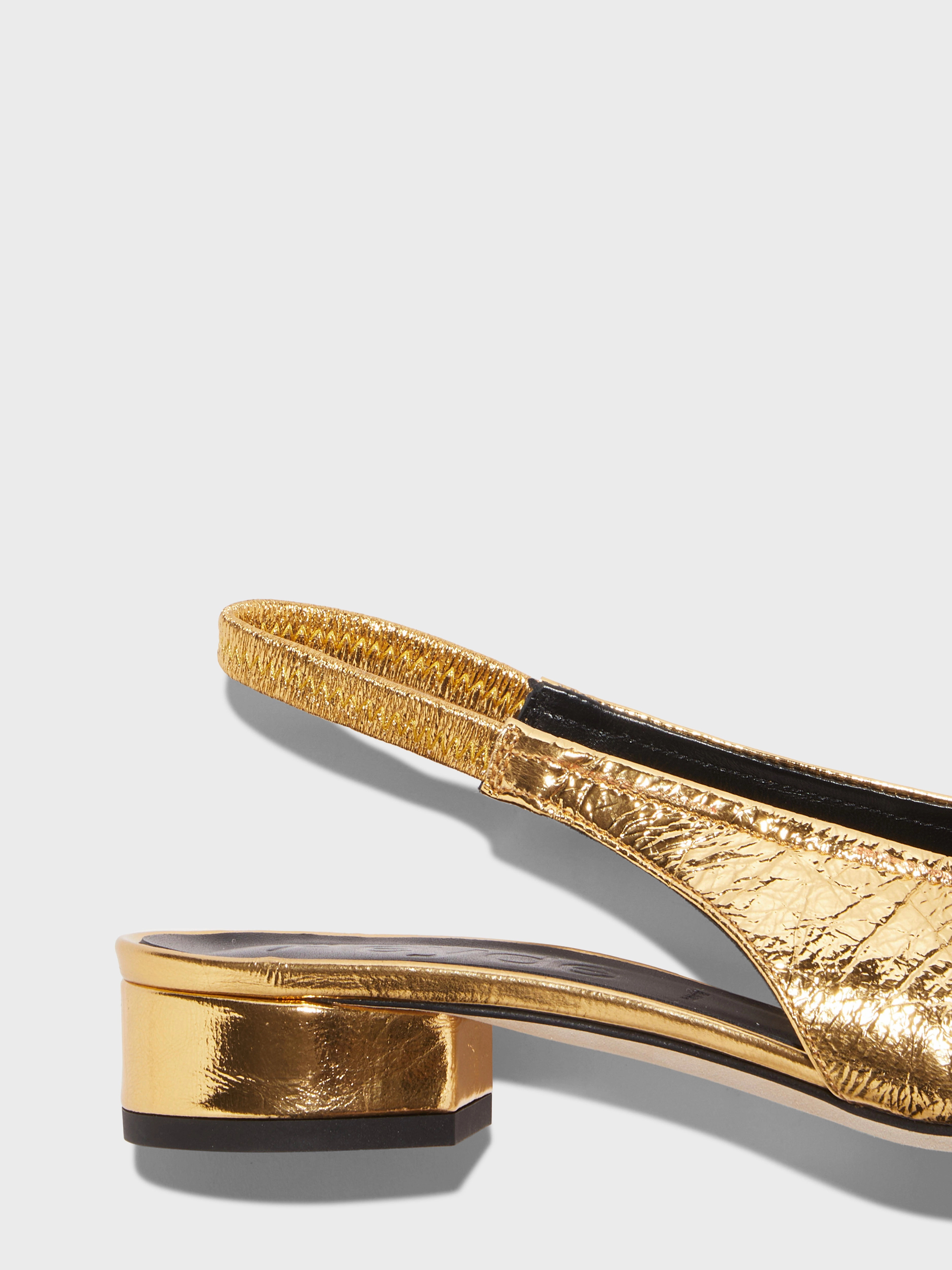 Dua Laminated Leather Slingback Durable Look