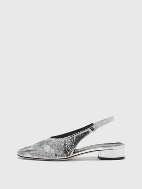 Dua Laminated Leather Slingback Lightweight Feel All-Day Comfortable Shoes