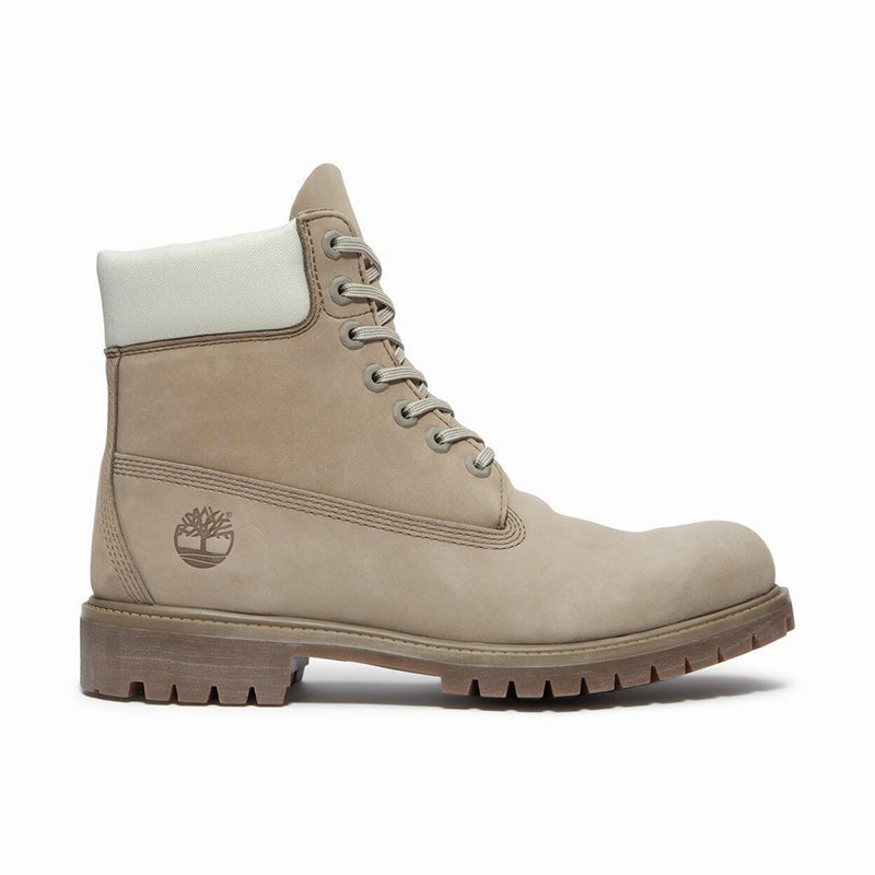 Dual Density Men's 6" Premium Waterproof Medium Grey Nubuck/Light Green