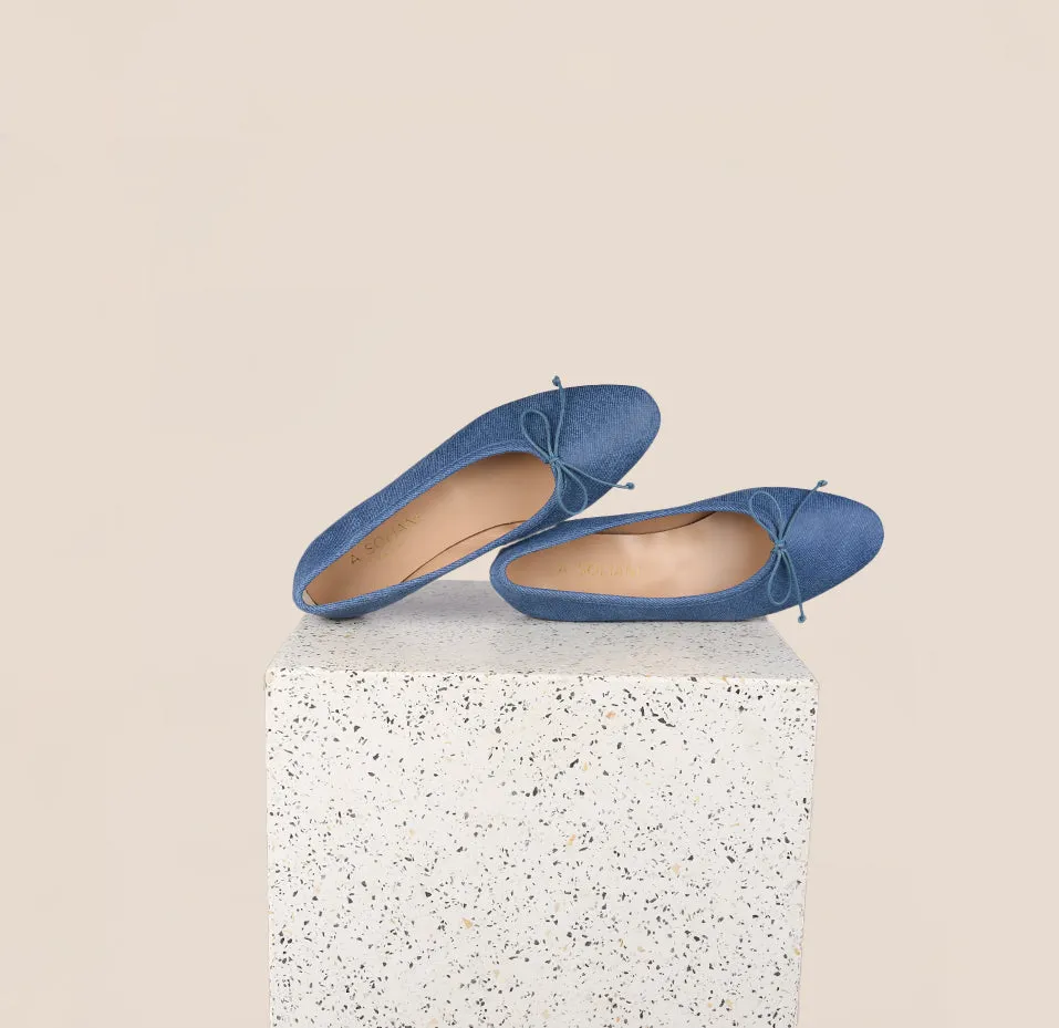Como - Dark Denim Foldable Travel Footwear Simple Fit