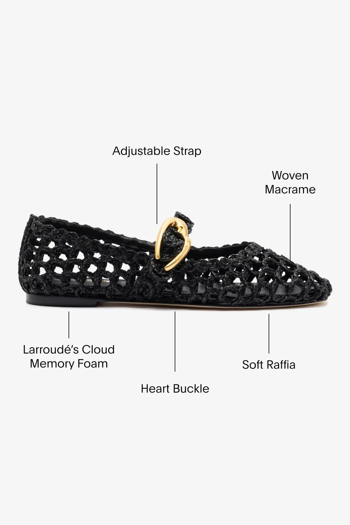 Durable Fit Verona Macrame In Black Embroidered Raffia