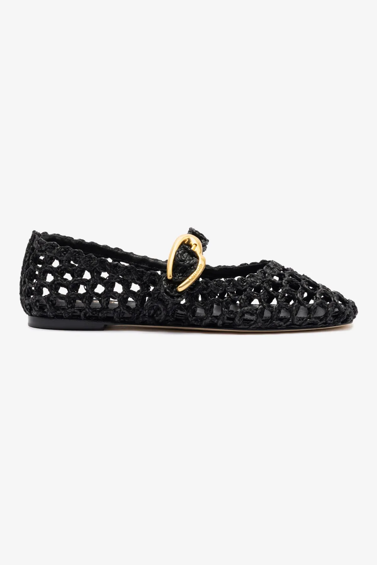 Soft Cushioning Simple Comfort Verona Macrame In Black Embroidered Raffia