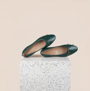 Como - Forest Green Leather Travel Friendly Footwear