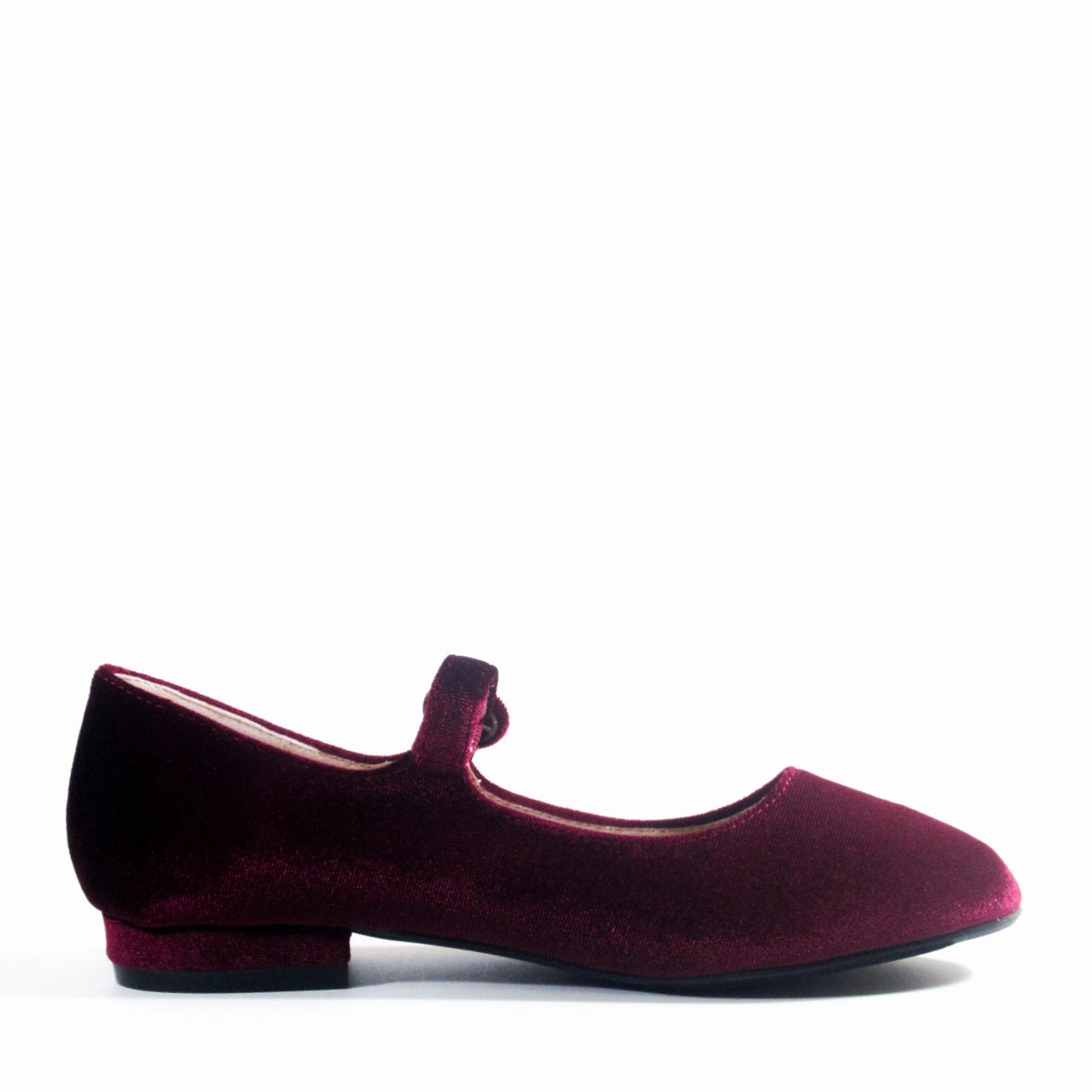 Durable Finish Alice Velvet Mary Jane Flats