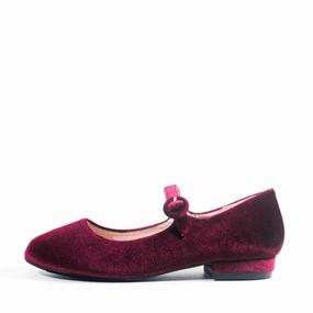 Flexible Outsole Shoes Alice Velvet Mary Jane Flats