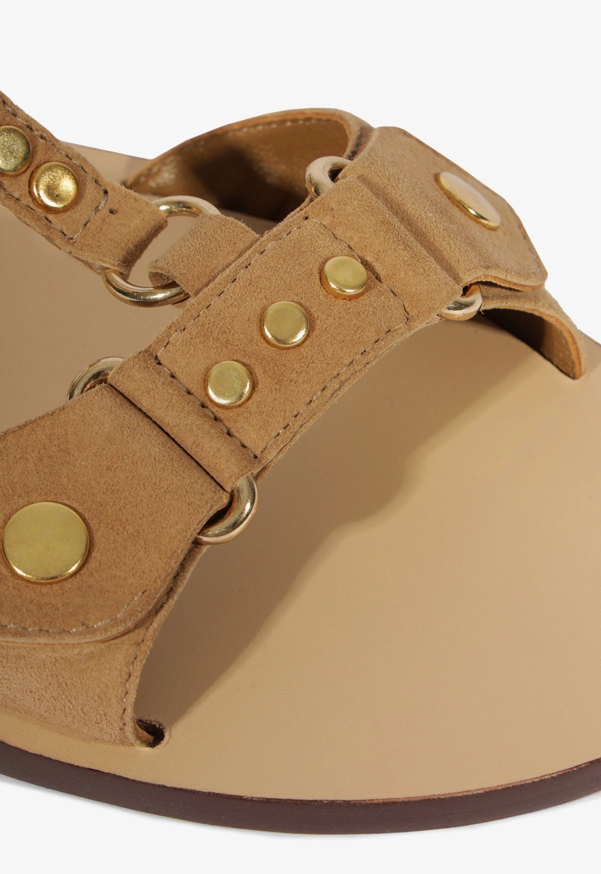 Durable Finish Stevie Brown Suede Flat Sandal