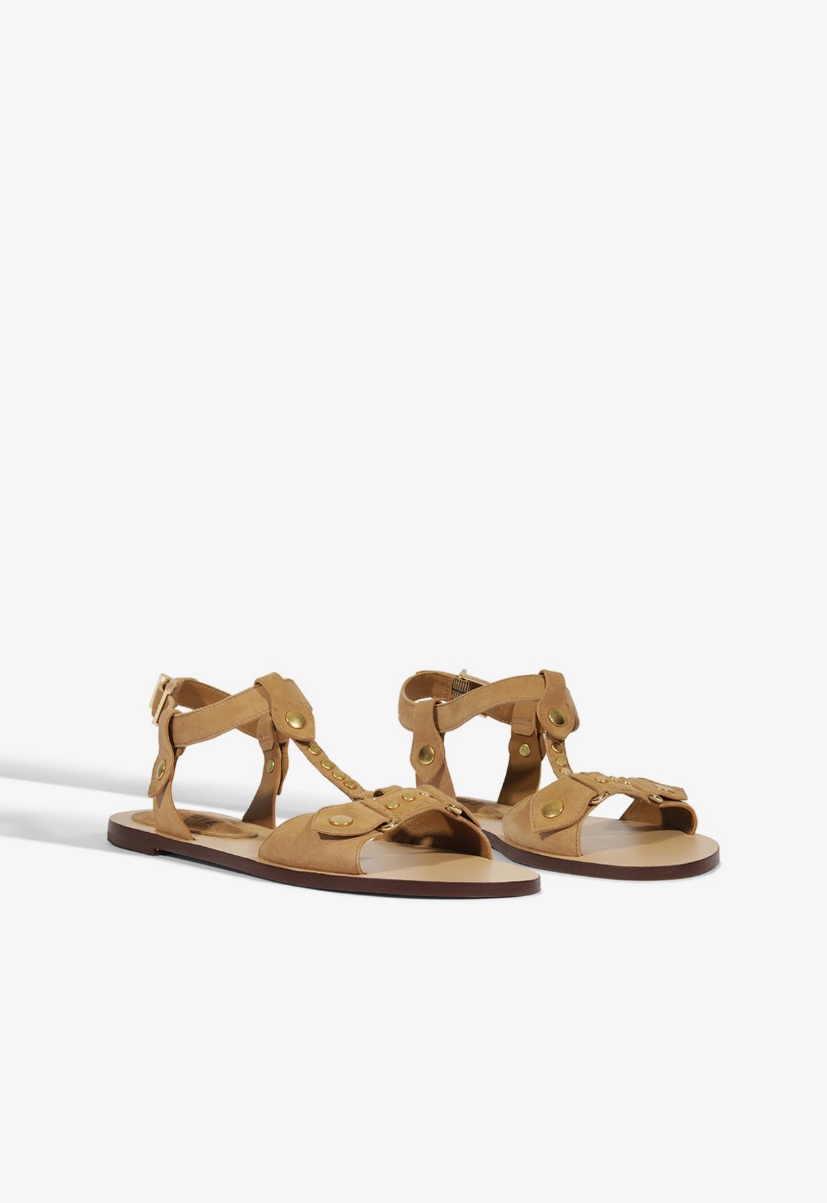 Durable Finish Stevie Brown Suede Flat Sandal