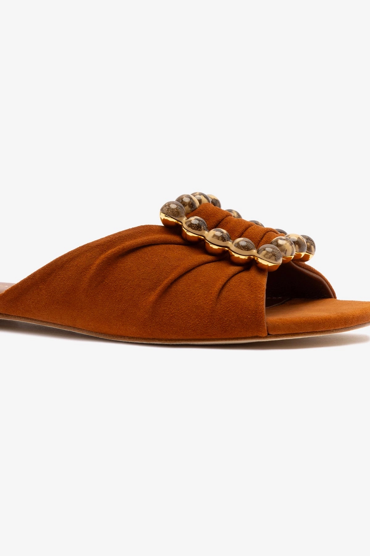 Durable Look Chloe Gosselin by Larroud?? Nova Flat In Chestnut Suede