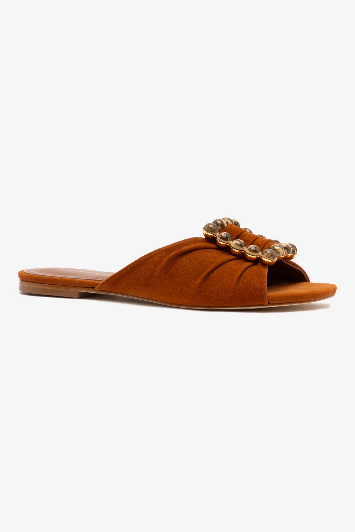 Durable Look Chloe Gosselin by Larroud?? Nova Flat In Chestnut Suede