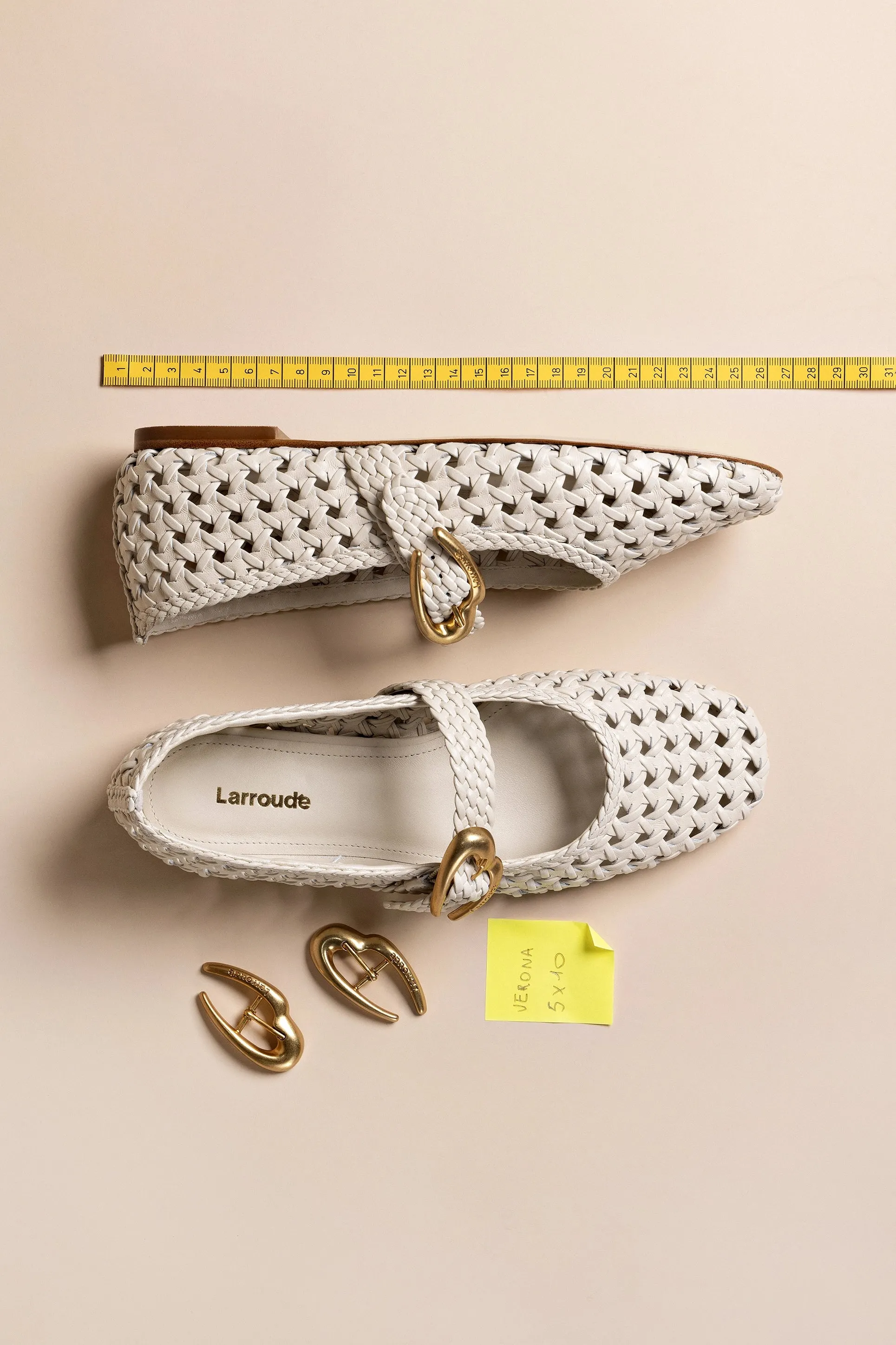 Easy Wear Verona New Macrame In Ivory Leather