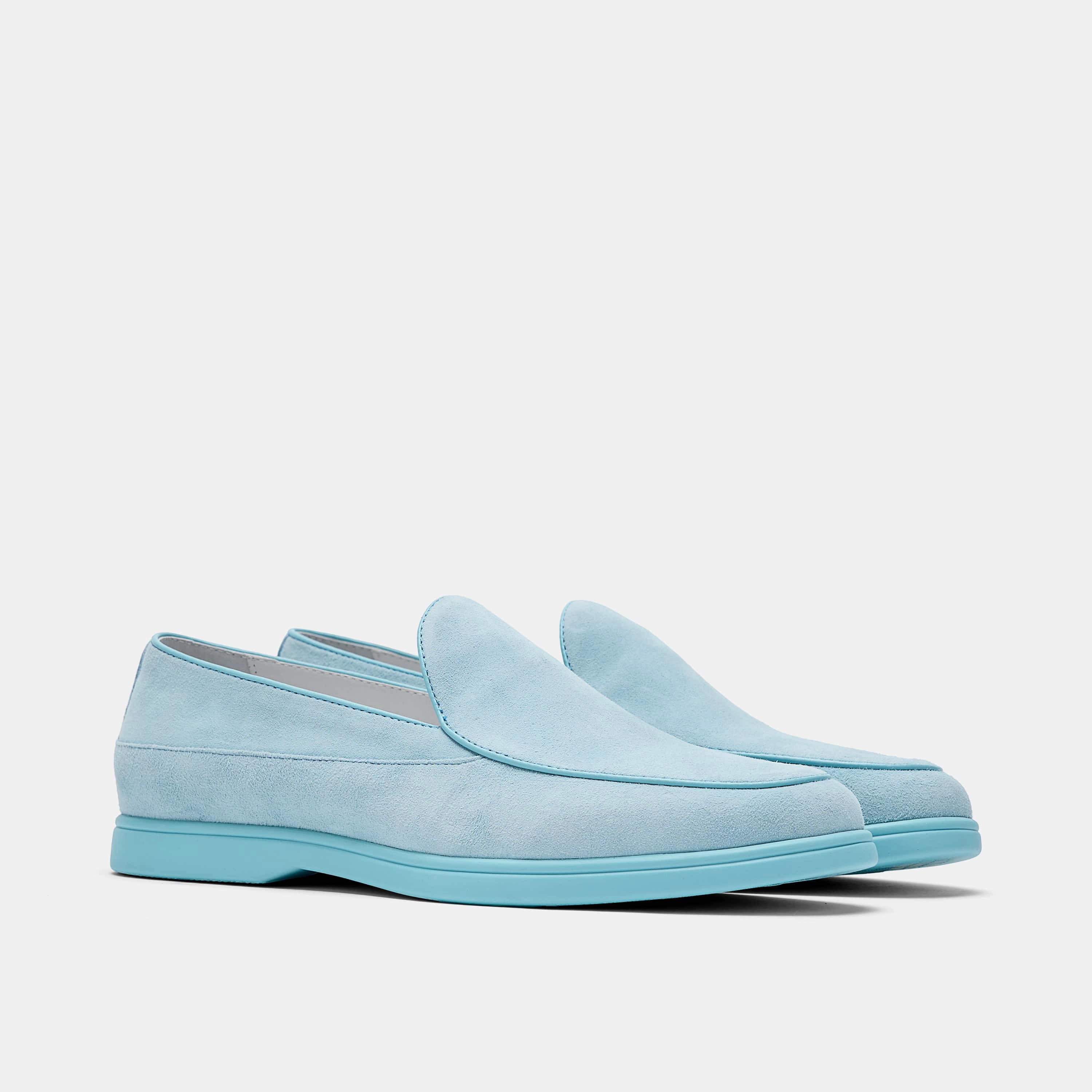 Easy Fit Alessandro Blue Suede Venetian Loafers