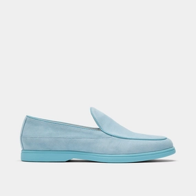 Vegetable-Tanned Flex Breeze Alessandro Blue Suede Venetian Loafers