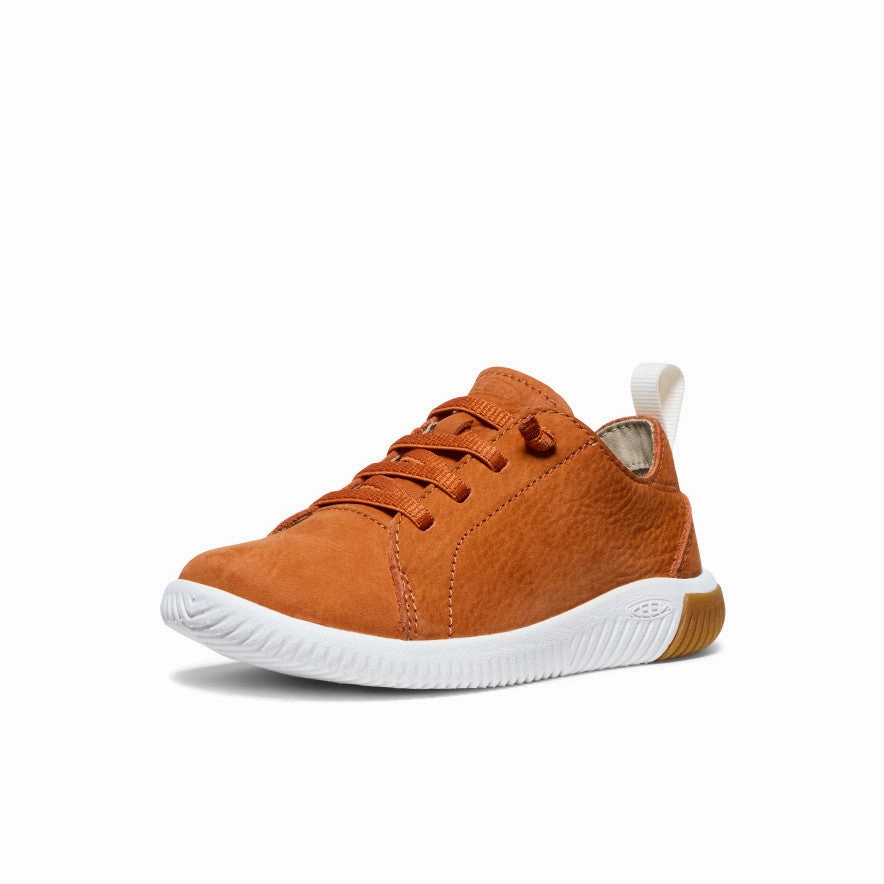 Easy Sprint Little Kids' KNX Leather Sneaker  |  Gold Flame/Star White