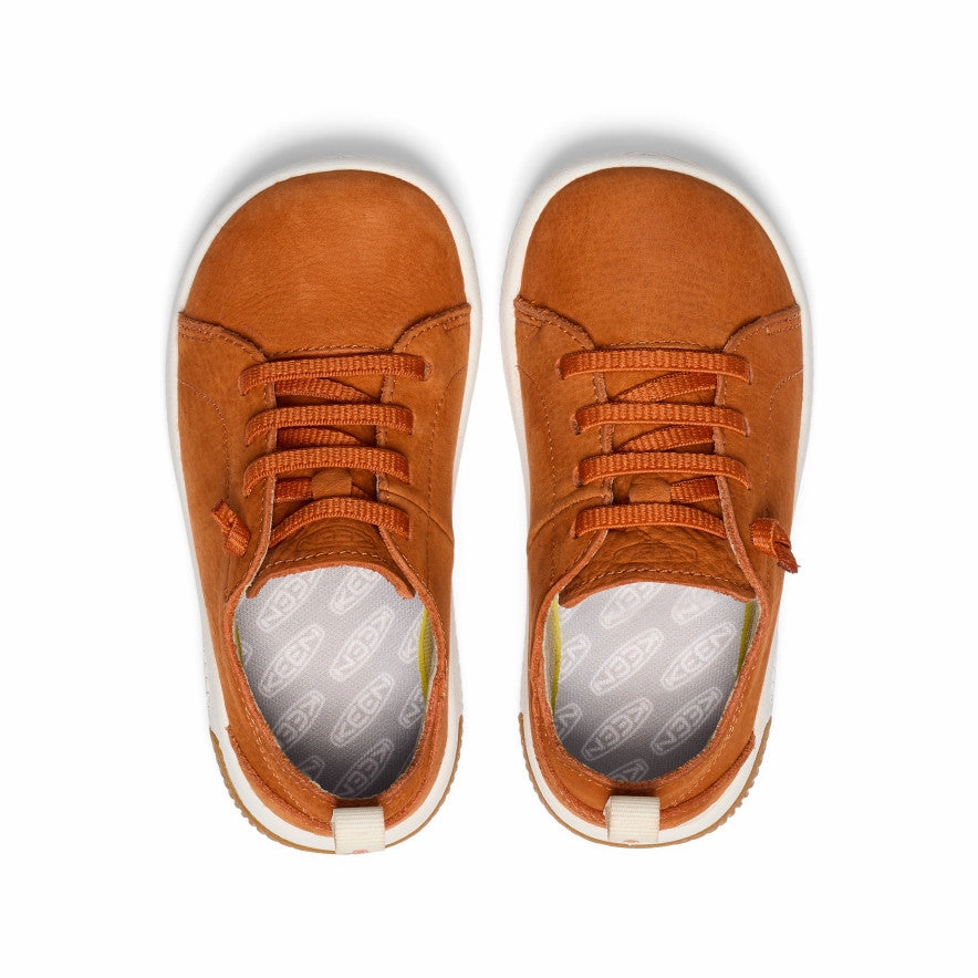 Easy Sprint Little Kids' KNX Leather Sneaker  |  Gold Flame/Star White