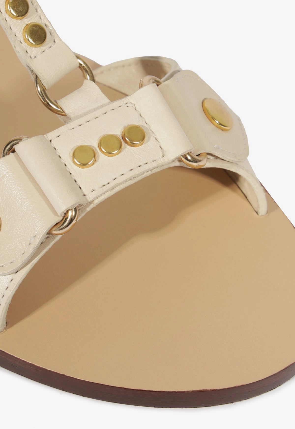 Easy Style Stevie White Leather Flat Sandal