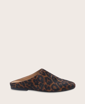 Practical Design GENTLE SOULS - Wanda Leopard Calf Hair Mule Flat