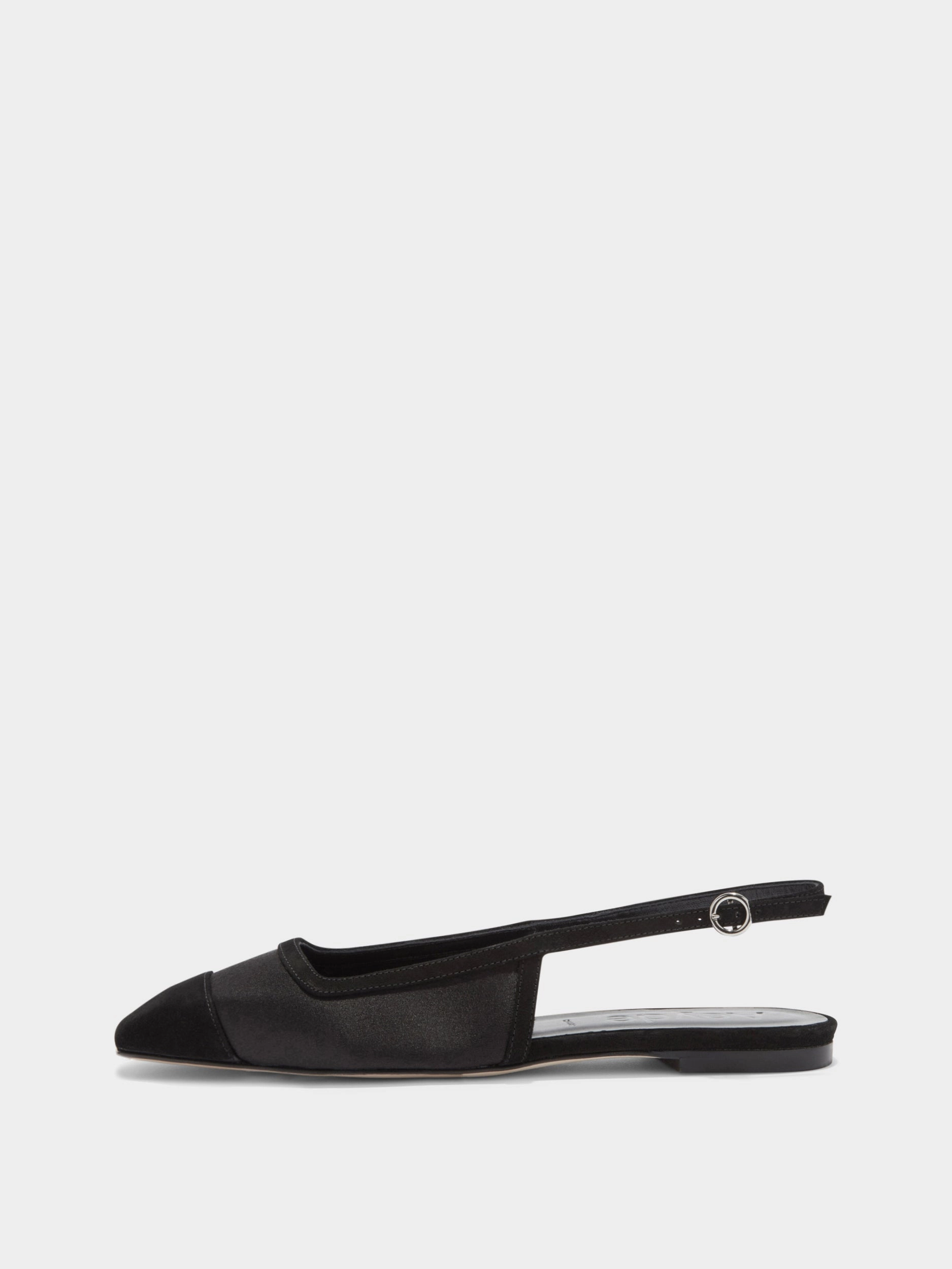 Geraldine Satin Toe-Cap Slingback Lightweight Casual Shoes