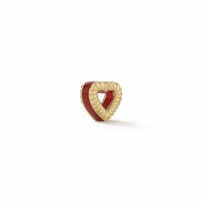 Light Step Design New Leona Collection Heart Slider Carnelian Inlay Charm