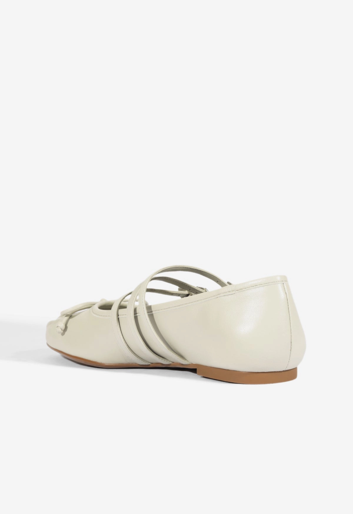 Everyday Ease Arissa Gray Leather Ballet Flat