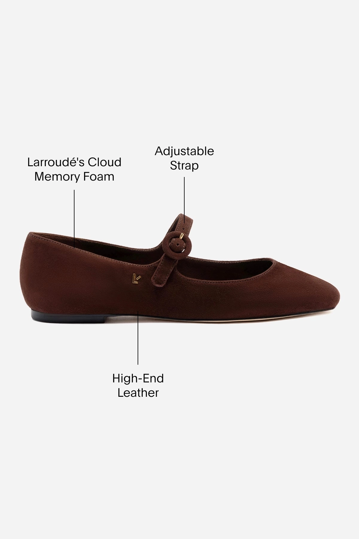 Fashion Staple Blair Ballet Flat In Brown Suede