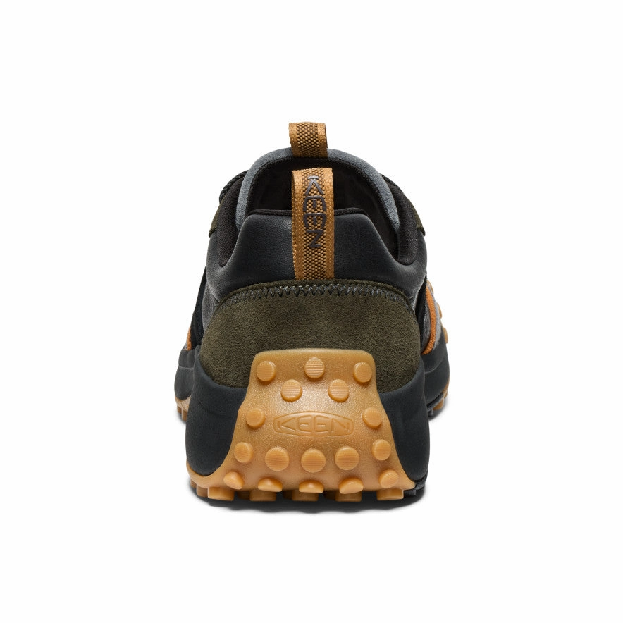 Fashionable Comfort Men's KS86 Leather Sneaker  |  Forest Night/Keen Maple