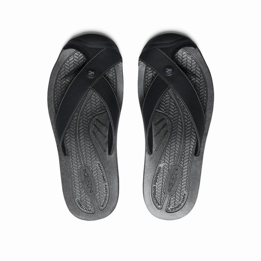 Fast Ease Men's Barbados Flip-Flop  |  Black/Steel Grey