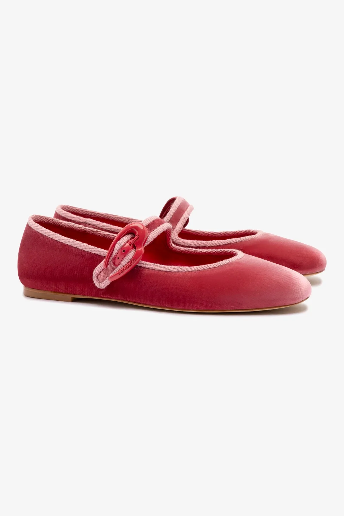 Flexible Movement Verona Ballet Flat In Lampone Velvet