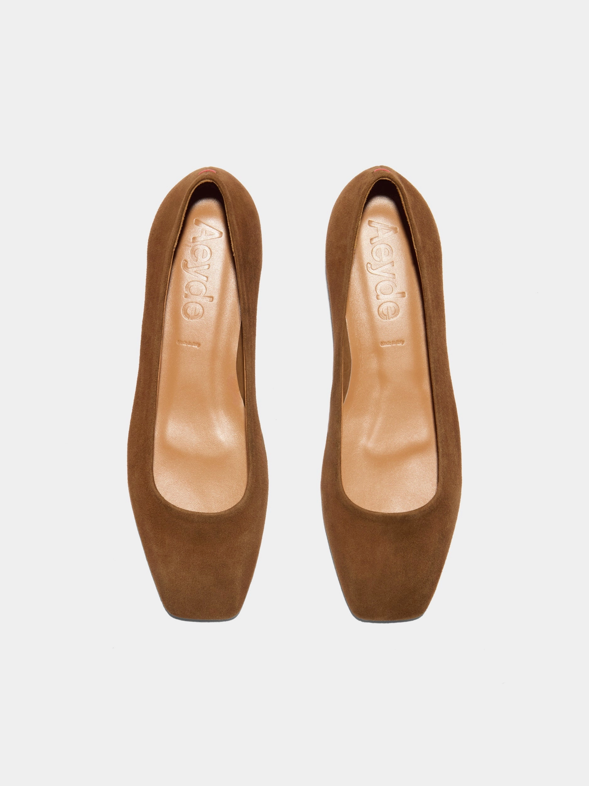 Flexible Fit Ida Suede Square-Toe Flats