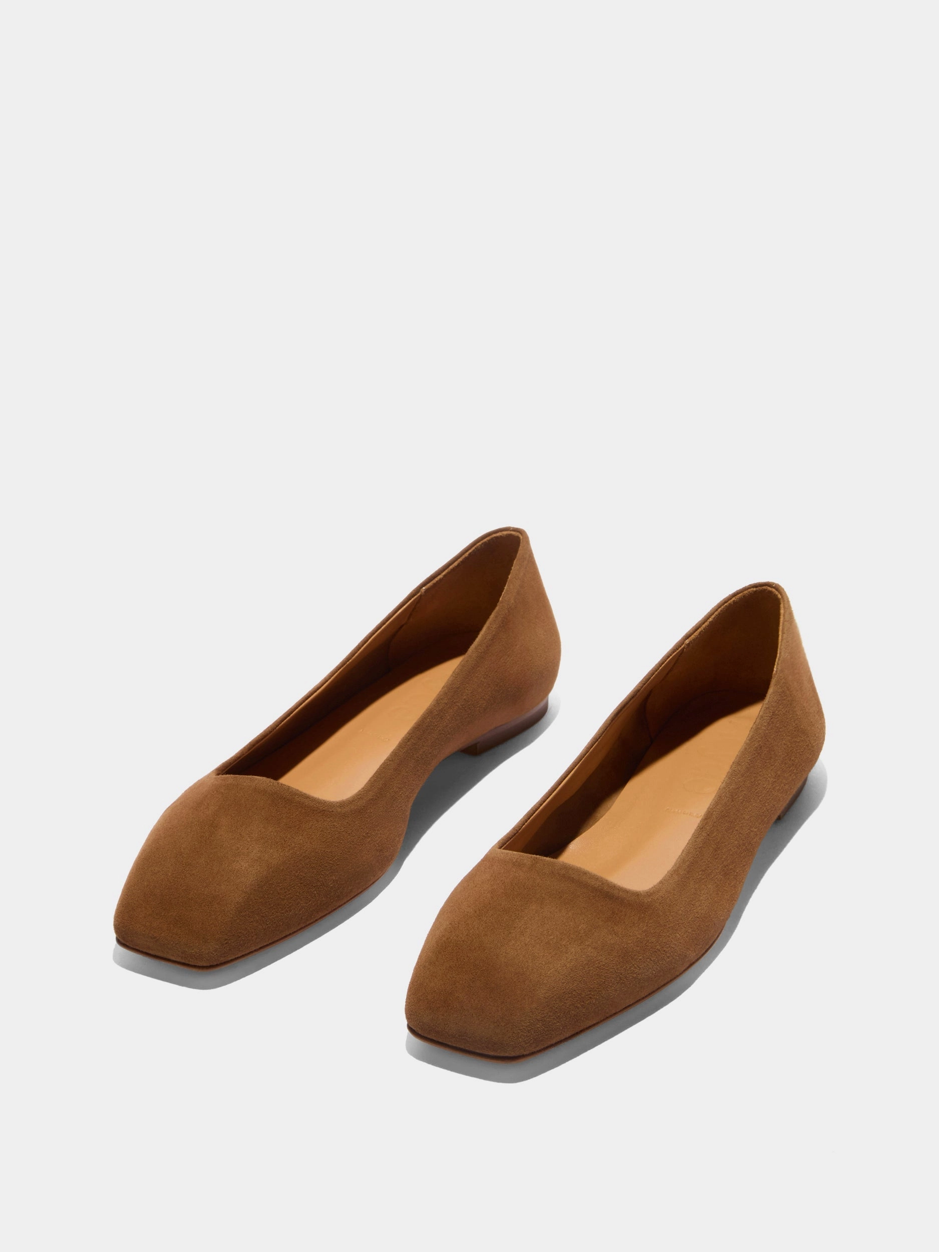 Flexible Fit Ida Suede Square-Toe Flats