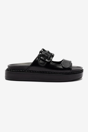 Comfort Technology Shoes Maui Slide In Black Leather