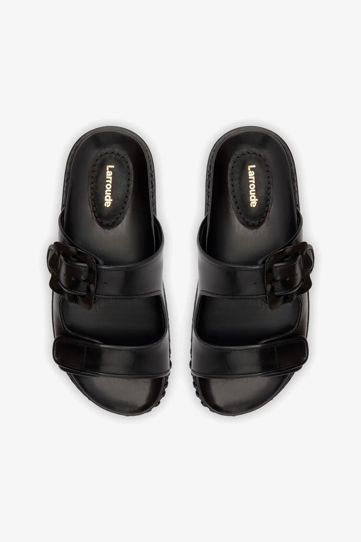 Flexible Outsole Maui Slide In Black Leather
