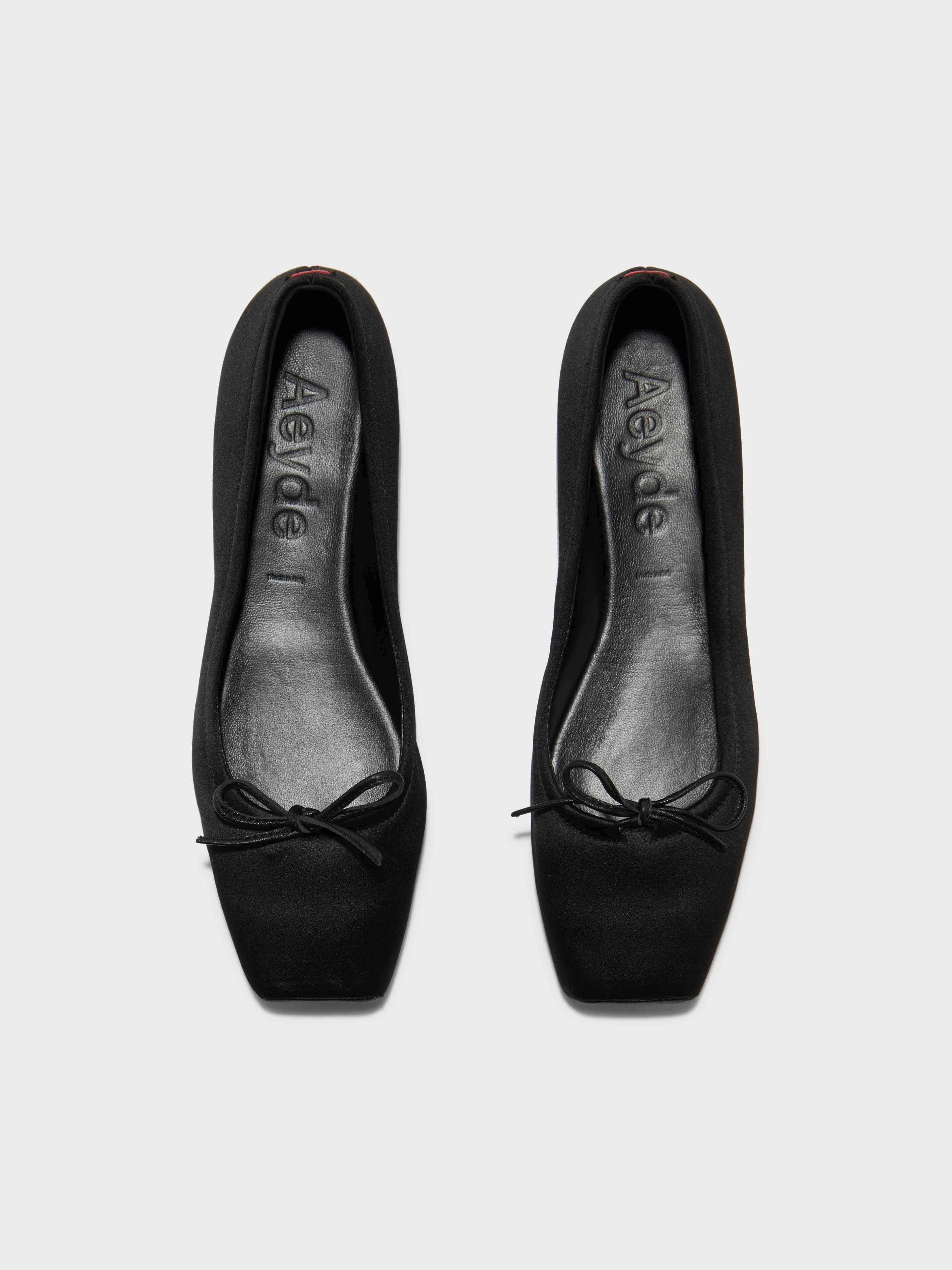 Gabriella Satin Ballet Flats Day-to-Night