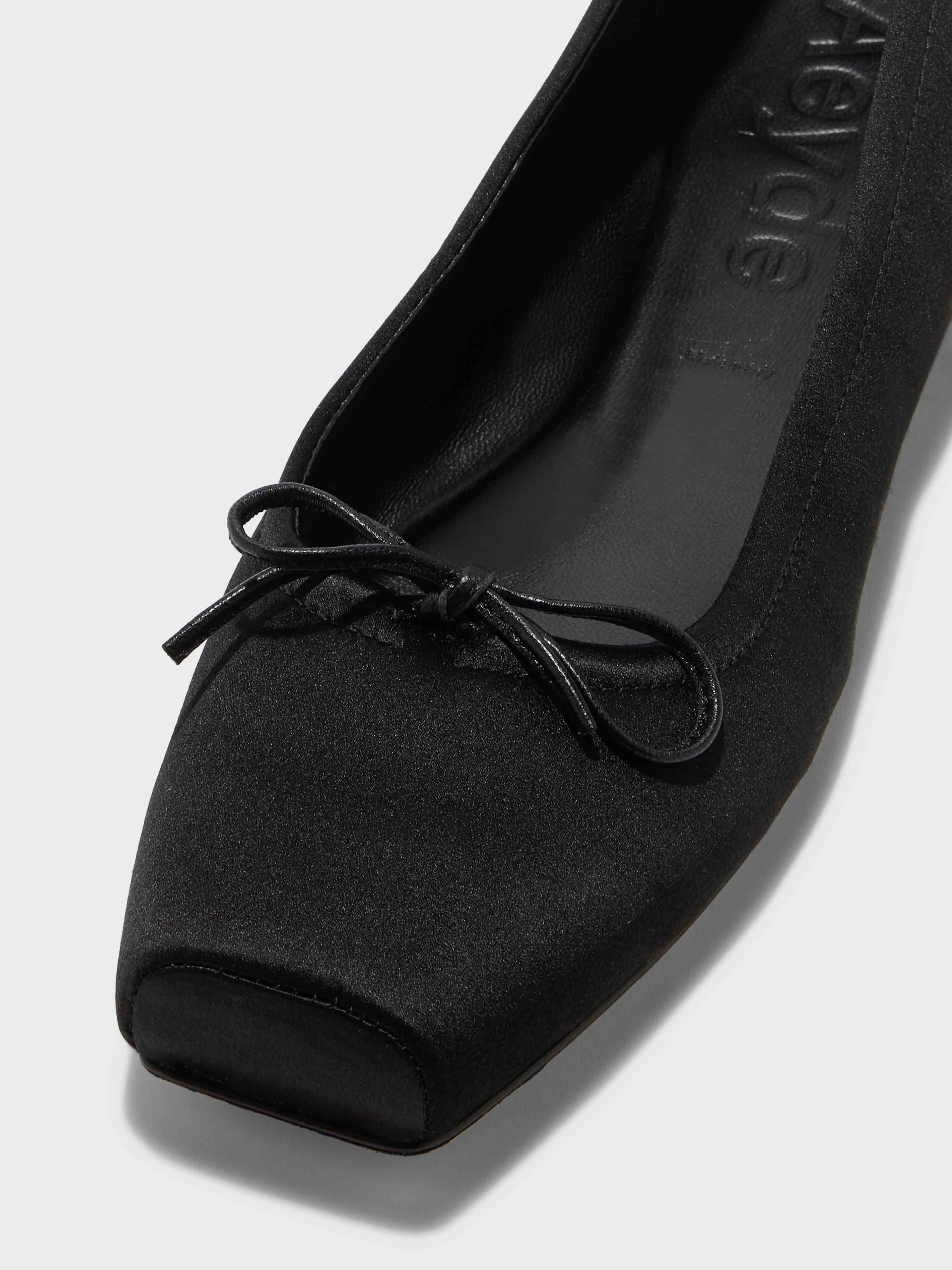 Gabriella Satin Ballet Flats Day-to-Night