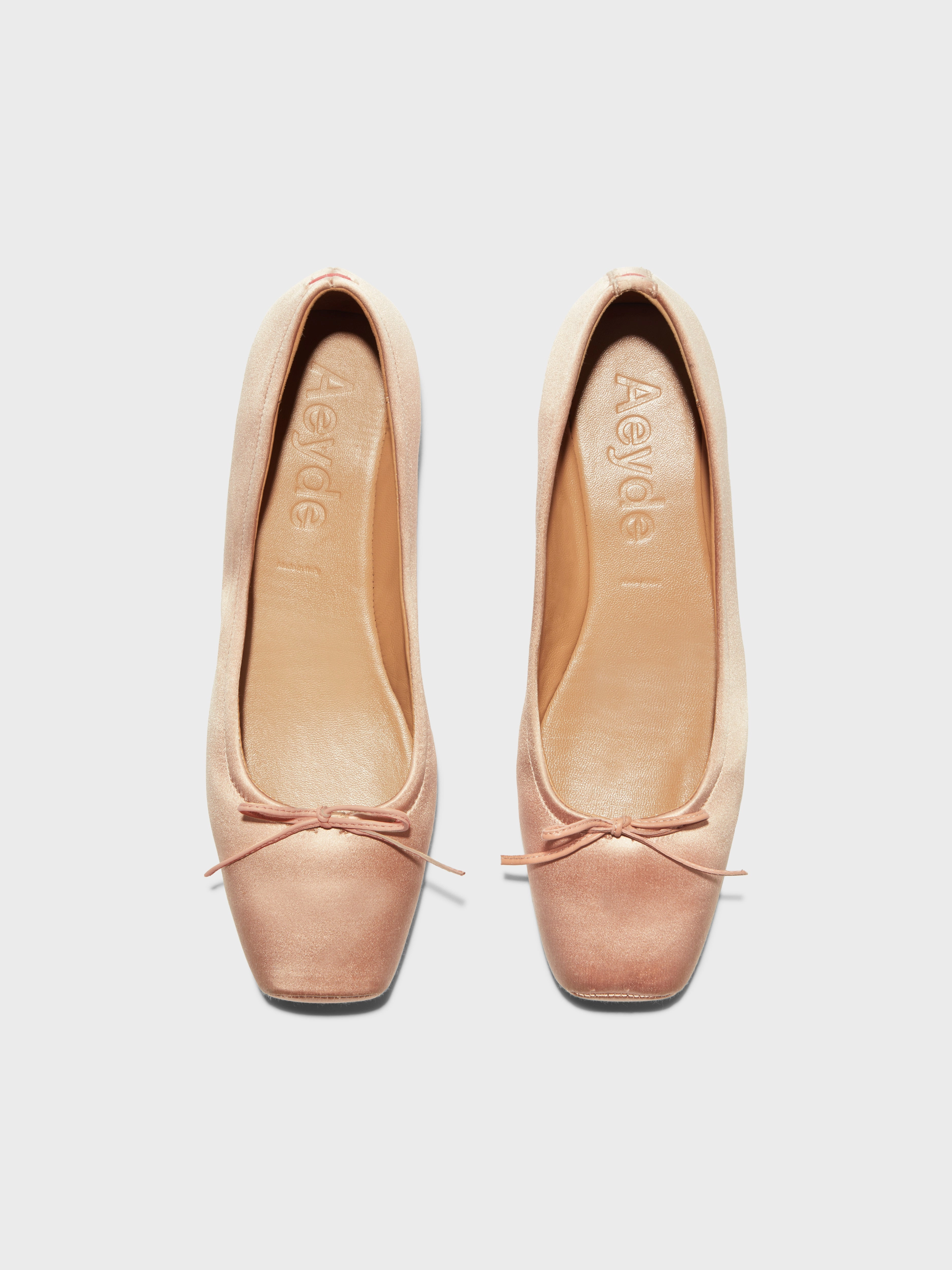 Gabriella Satin Ballet Flats Lightweight Sole