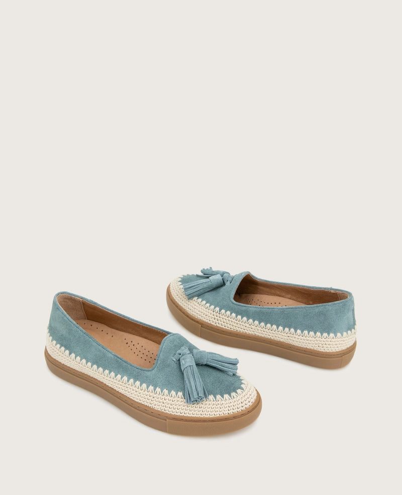 GENTLE SOULS - Citrus Tassel Suede Platform Slip On High Comfort