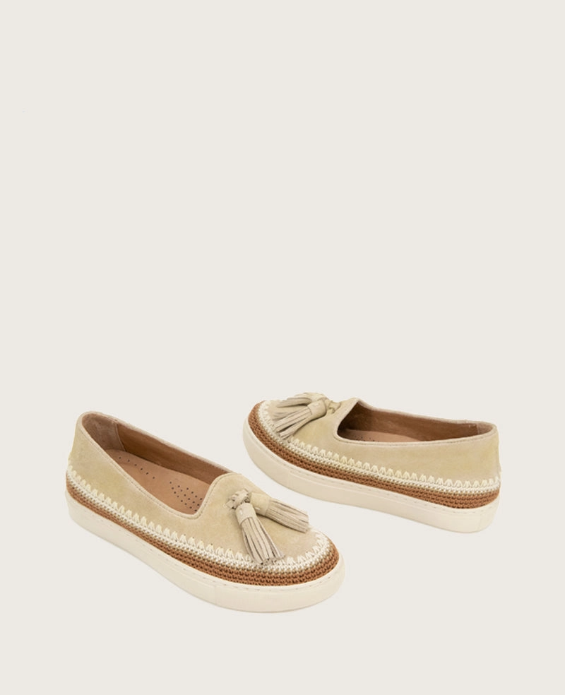 GENTLE SOULS - Citrus Tassel Suede Platform Slip On Premium Comfort