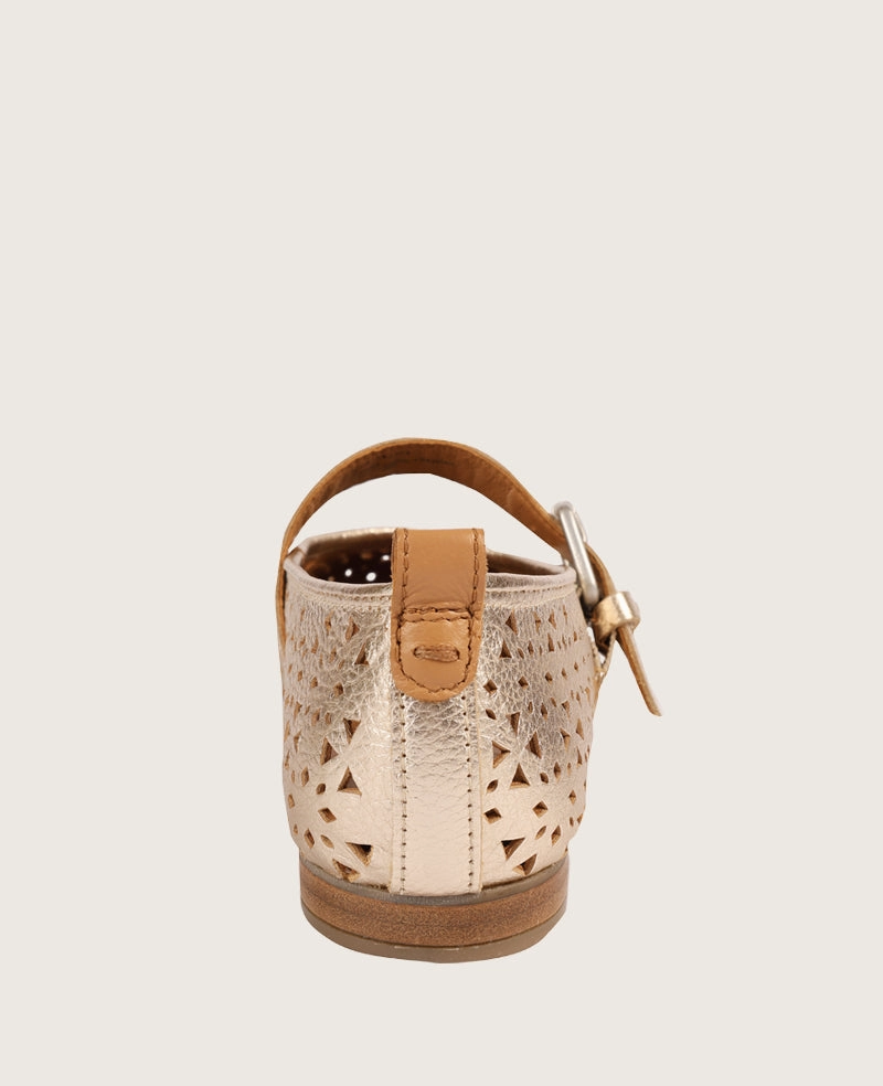 GENTLE SOULS - Karla Perforated Metallic Mary Jane Urban Explorer