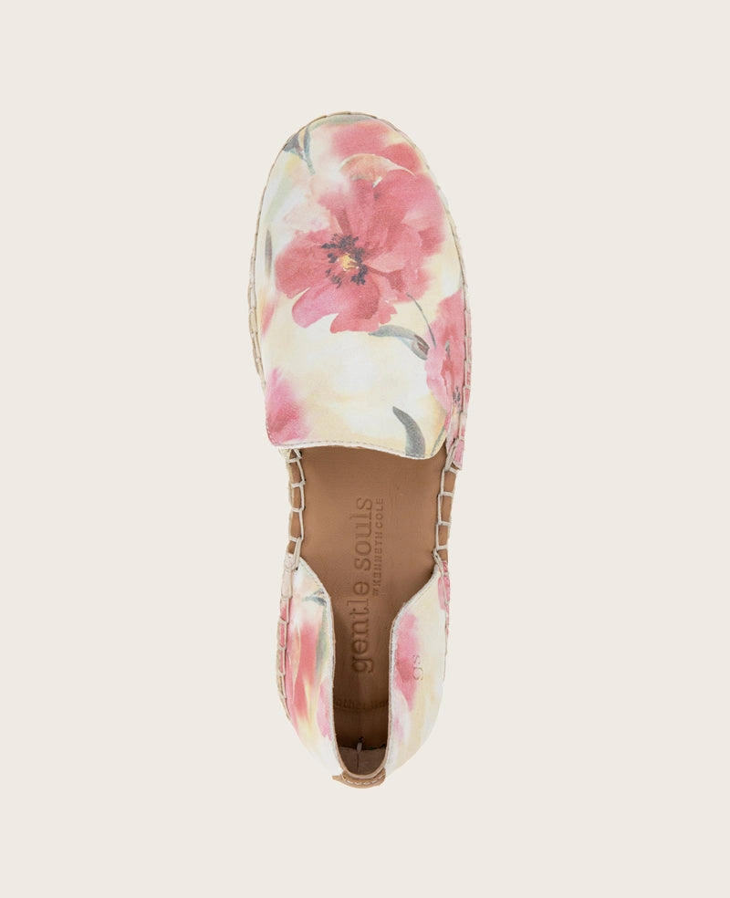 GENTLE SOULS - Seville Suede Floral Espadrille Style Ready