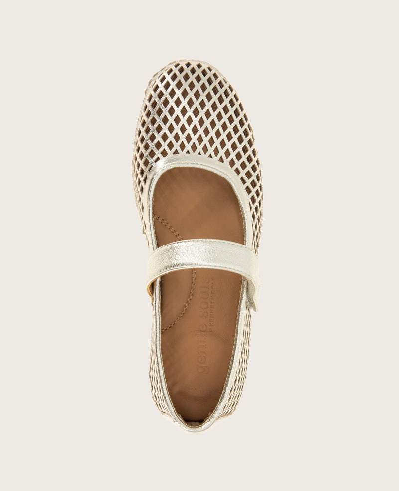 GENTLE SOULS - Sienna Metallic Fish Net Mary Jane Espadrille Relaxed Fit