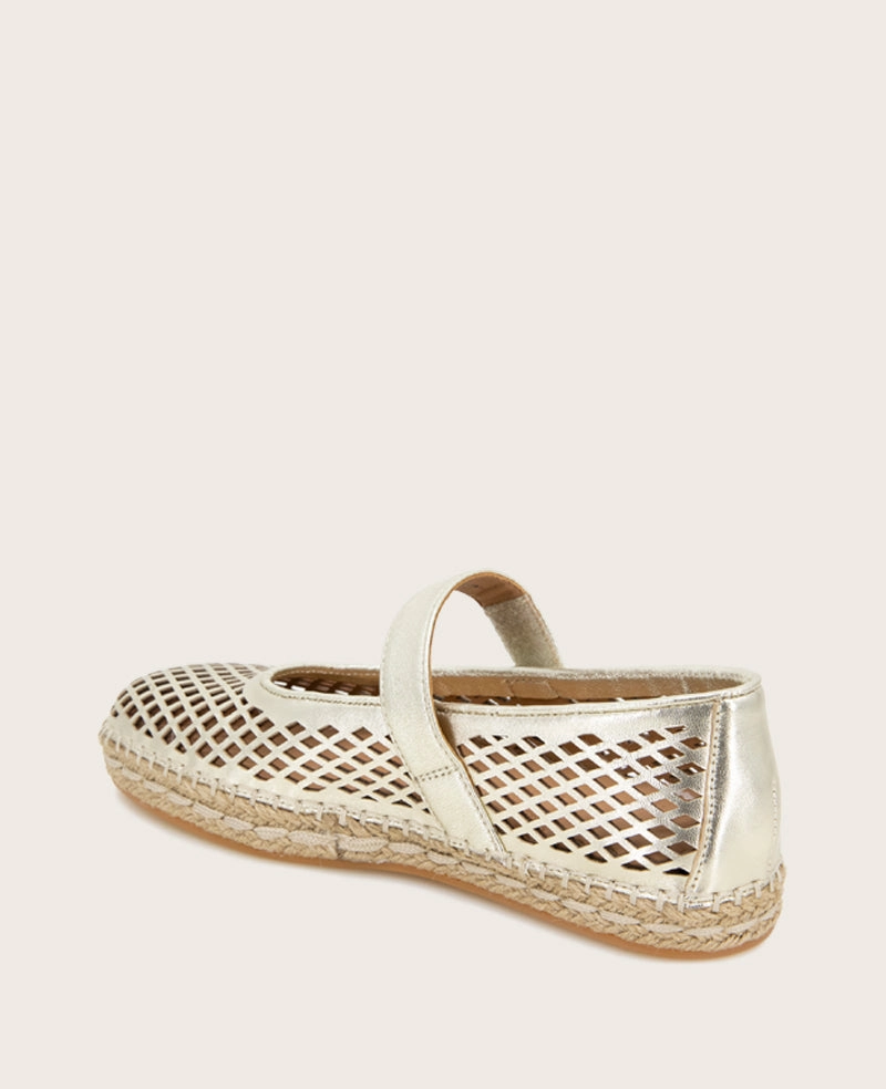 GENTLE SOULS - Sienna Metallic Fish Net Mary Jane Espadrille Relaxed Fit