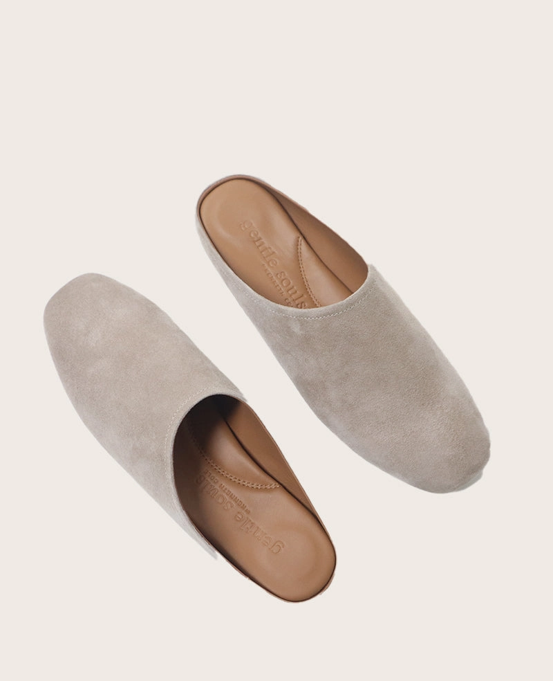 GENTLE SOULS - Wanda Suede Mule Flat Happy feet