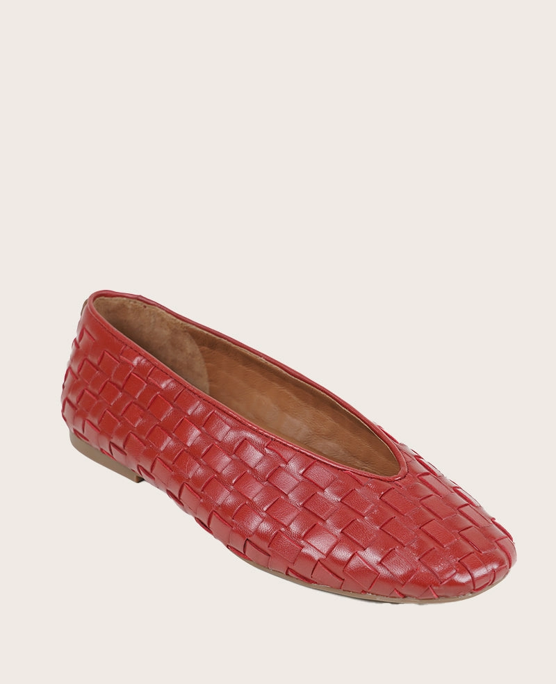 GENTLE SOULS - Willow Woven Leather Flat All-Season Wear