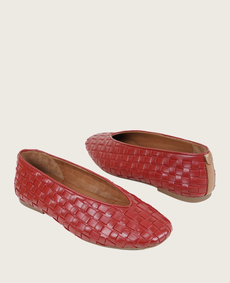 GENTLE SOULS - Willow Woven Leather Flat All-Season Wear