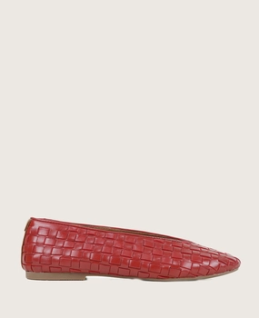 Pointed Toe Design Non-Slip Soles GENTLE SOULS - Willow Woven Leather Flat