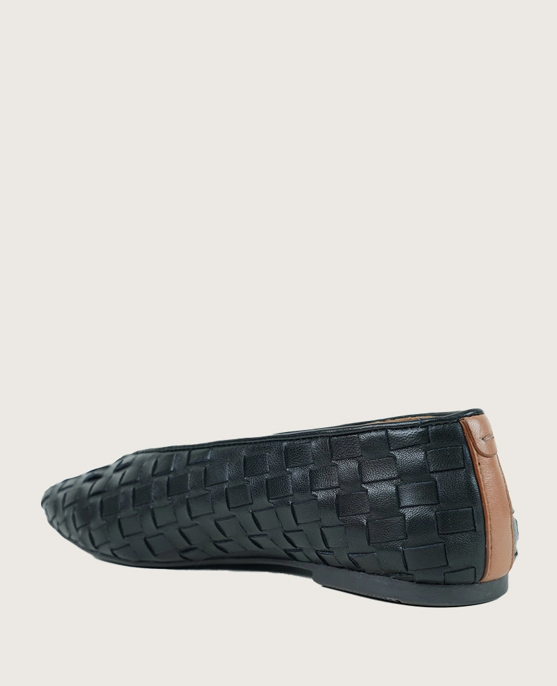 GENTLE SOULS - Willow Woven Leather Flat Step Soft