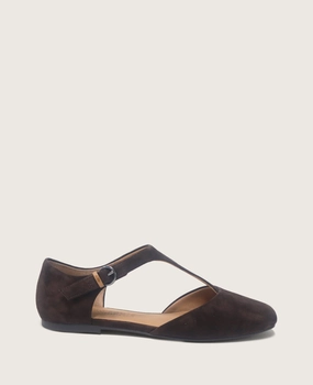 Stretch Fit Footwear GENTLE SOULS - Wyatt Suede T-Strap Flat