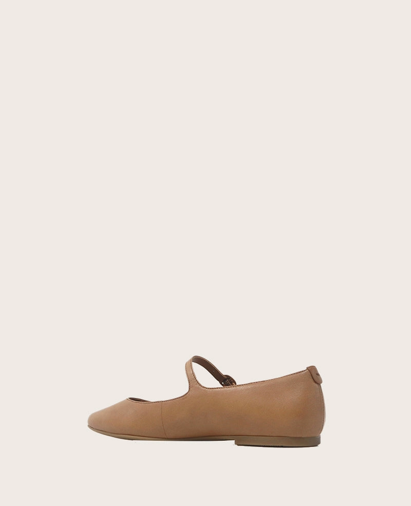 GENTLE SOULS - Wynona Leather Mary Jane Ballet Flat Style Ready
