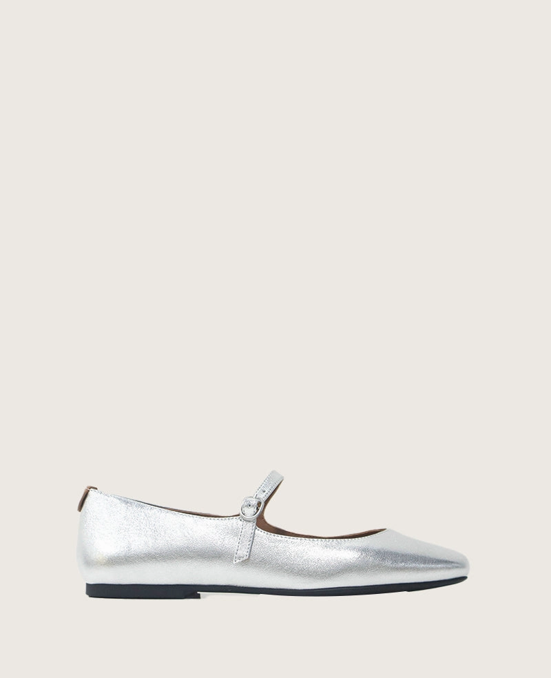GENTLE SOULS - Wynona Metallic Mary Jane Ballet Flat On-Trend Design