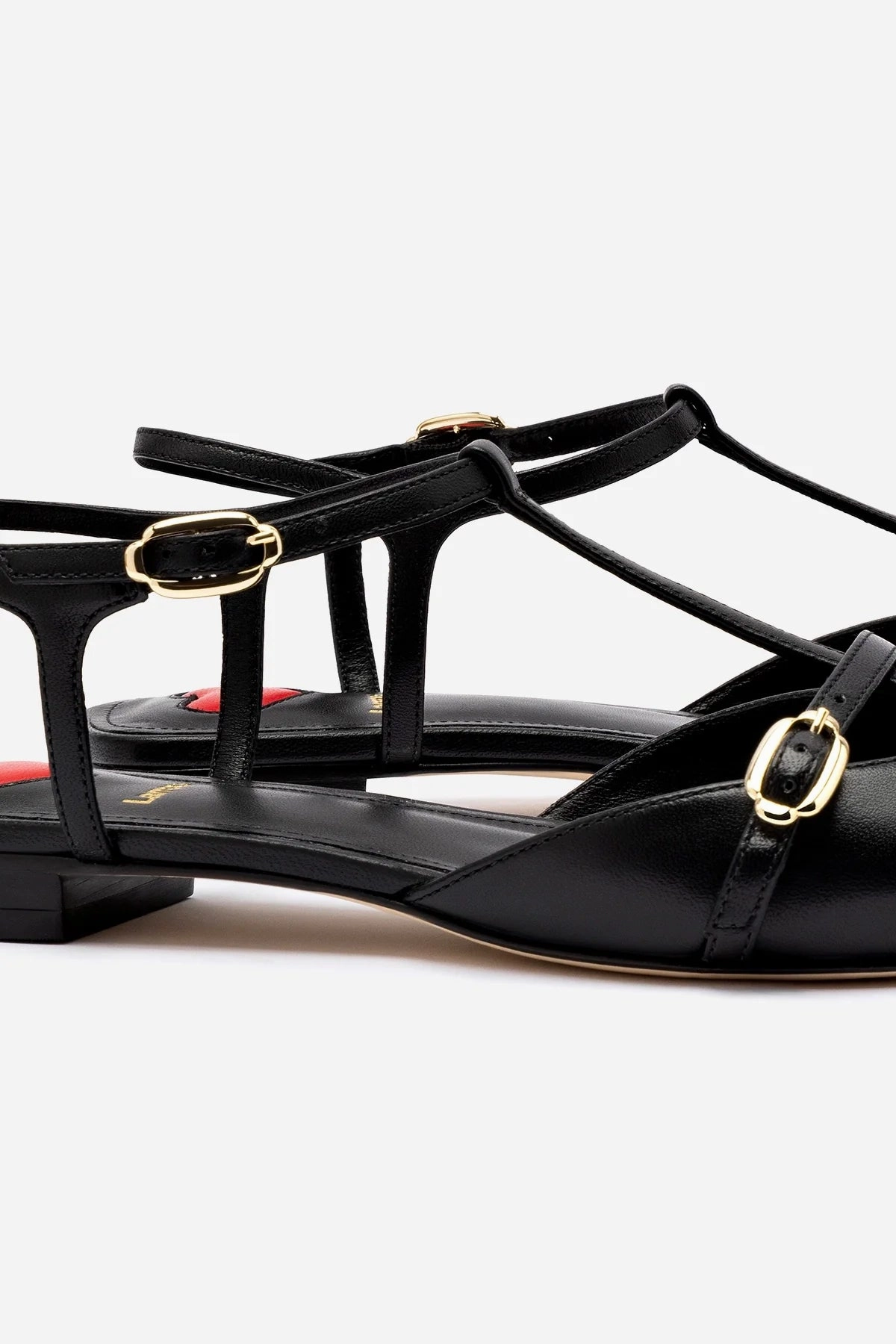 Grace Flat In Black Leather Trendy Casual